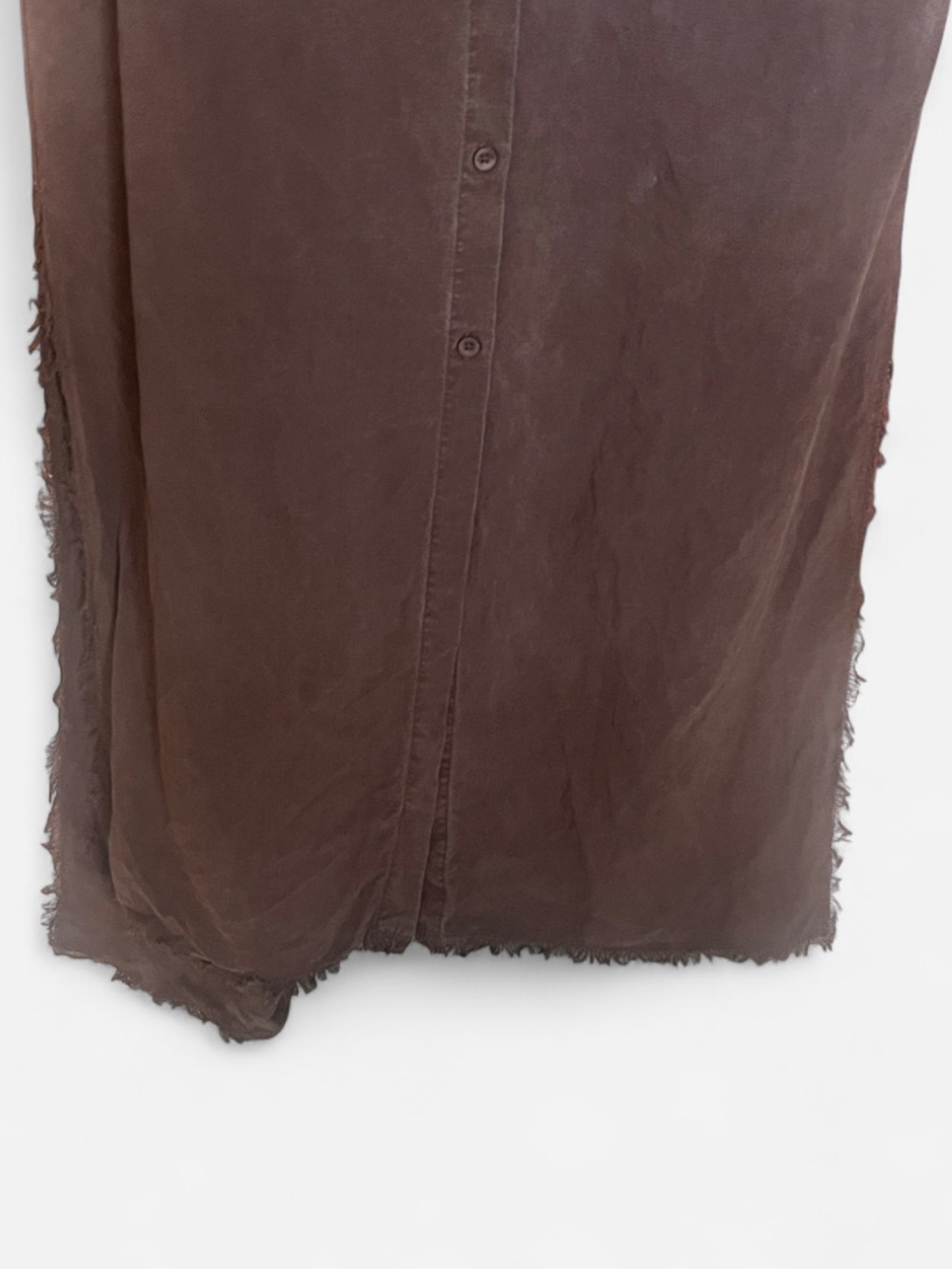 cloth & stone Brown Button-Front Maxi Shirt Dress - Picture 3 of 6